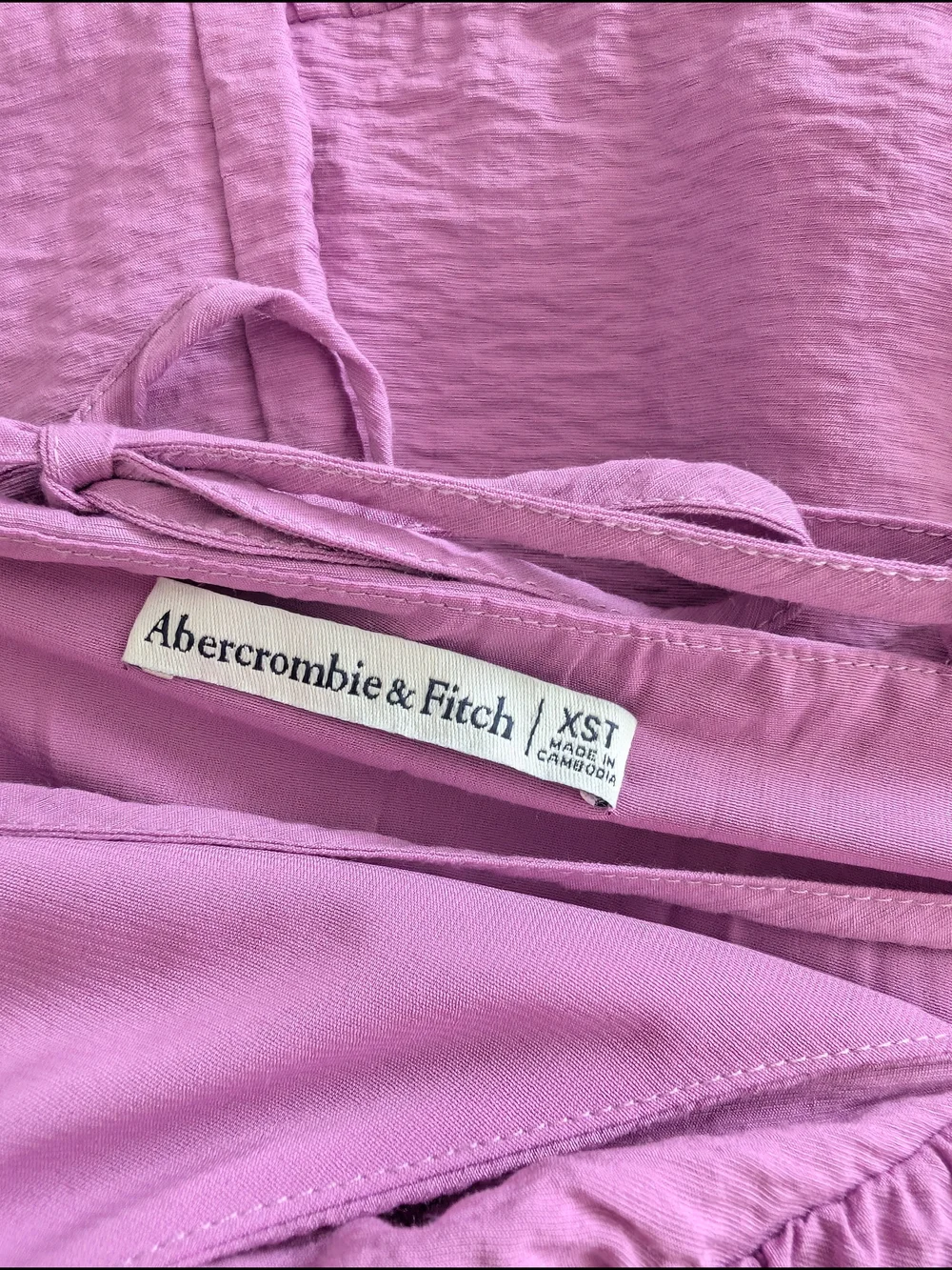 Abercrombie & Fitch Tiered Crisscross Strappy Maxi Dress Lavender Size XST